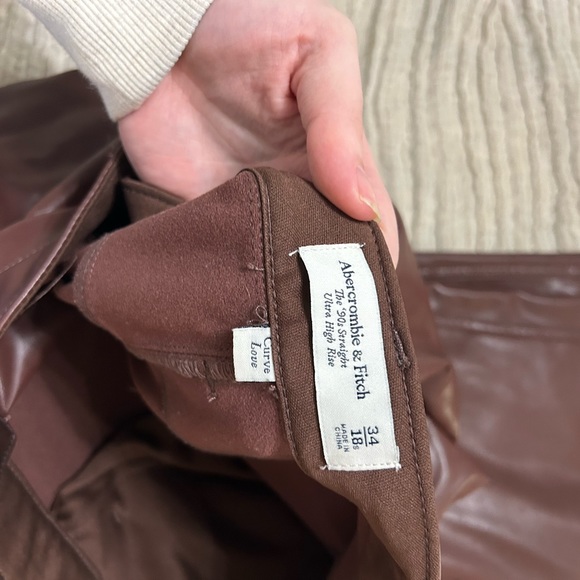 BROWN - Abercrombie leather pants *see picture* - Picture 2 of 4